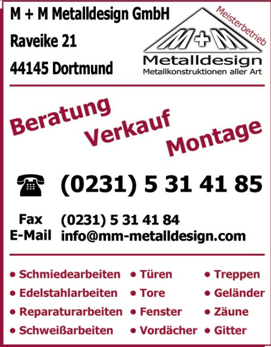 M + M Metalldesign GmbH - Ihr Partner für den Stahlbau